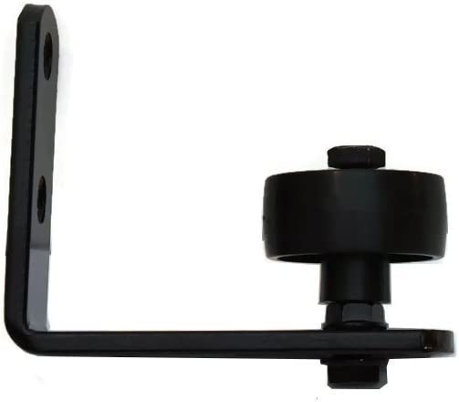 Adjustable Black Bottom Guide Roller Compatible with Barn Door Hardware - Heavy Duty - 3.5" x 4.5" x 1.25"