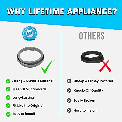 DC64-00802A Door Gasket Boot Seal Diaphragm Compatible with Samsung Washer - 34001302