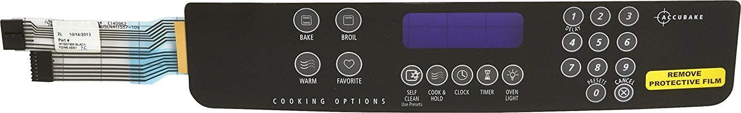 Lifetime Appliance W10207928 Membrane Switch Touchpad Compatible with Whirlpool Range Oven - WPW10207928