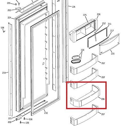 WR71X10427 Door Shelf Bin Rack Compatible with GE Refrigerator
