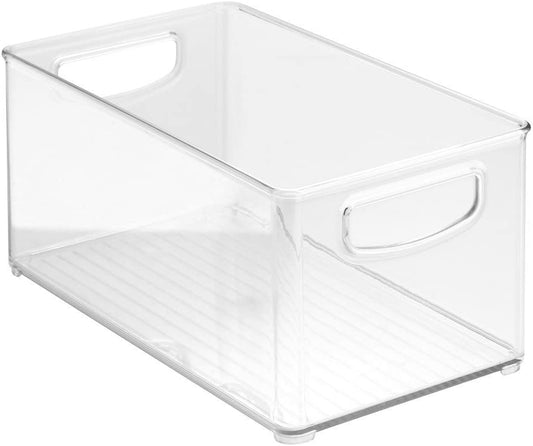 Lifetime Appliance Parts Clear Organizer Storage Bin with Handle Compatible with Kitchen I Best Compatible with Refrigerators, Cabinets & Food Pantry - 10" x 5" x 6"