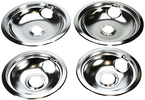 316048413 & 316048414 Drip Pan Set (2x 6" + 2x 8") Compatible with Frigidaire Range Oven