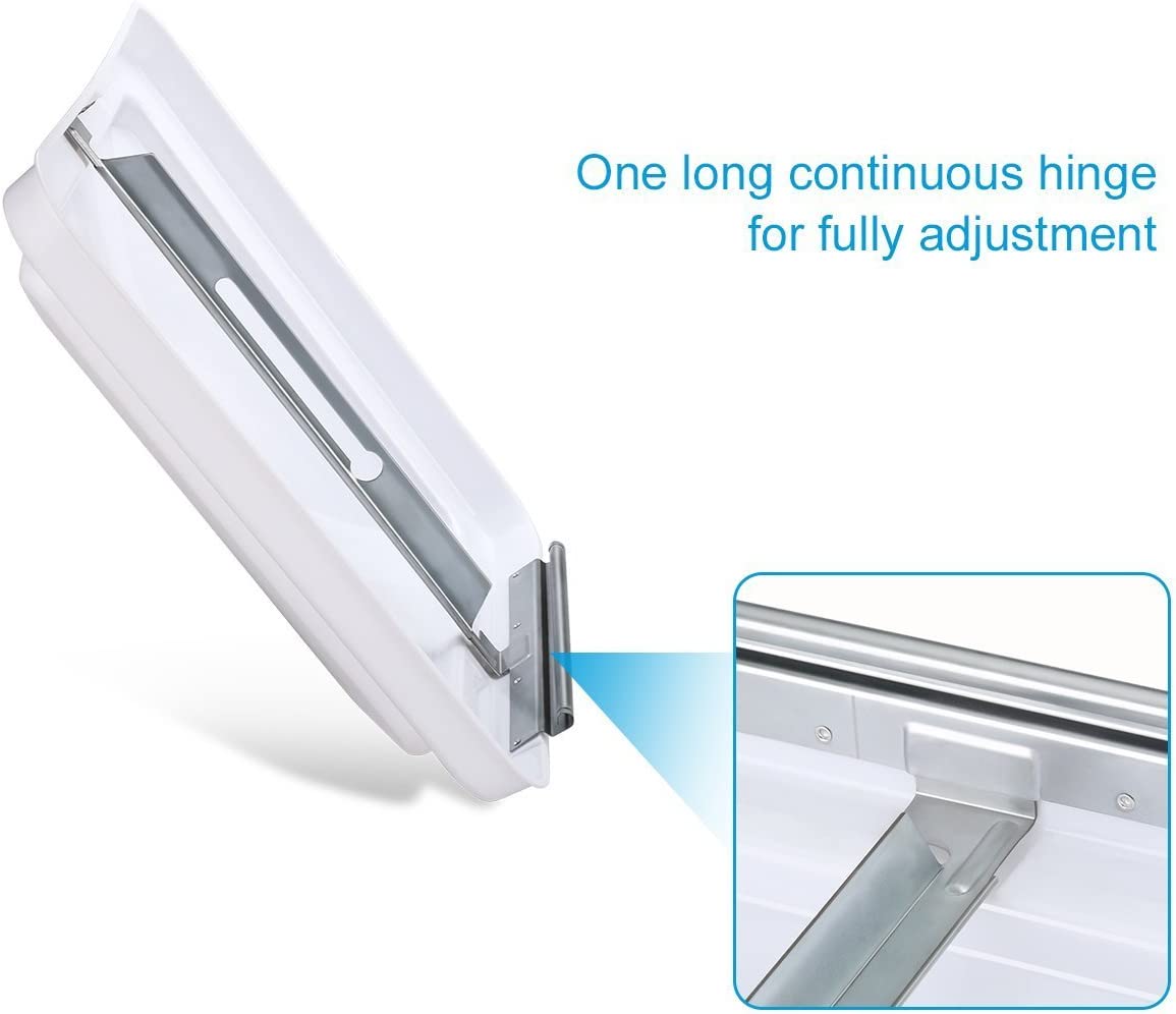 RV Roof Vent Lid Cover Universal Replacement, 14" White Compatible with Camper Trailer, Motorhome - 2 Pack