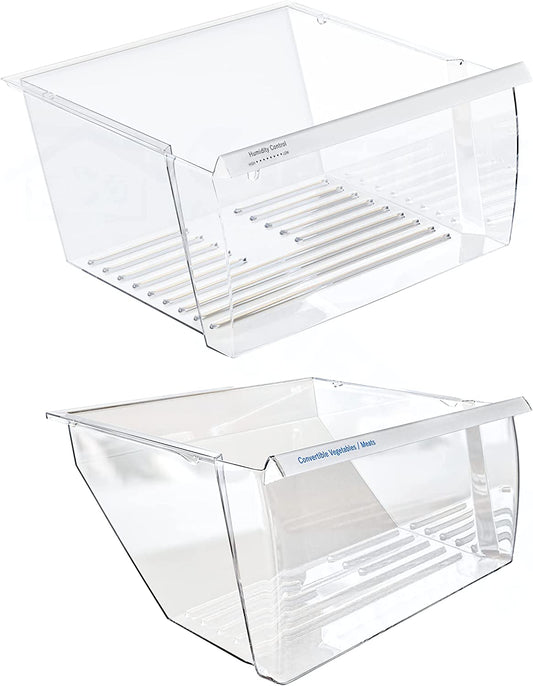 Lifetime Appliance 2188656 (Upper) & 2188664 Crisper Bin (Lower) Compatible with Whirlpool Refrigerator - WP2188656, WP2188664