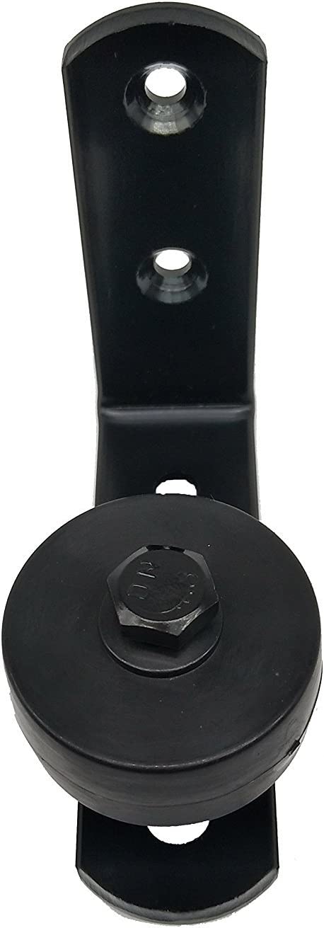 Adjustable Black Bottom Guide Roller Compatible with Barn Door Hardware - Heavy Duty - 3.5" x 4.5" x 1.25"