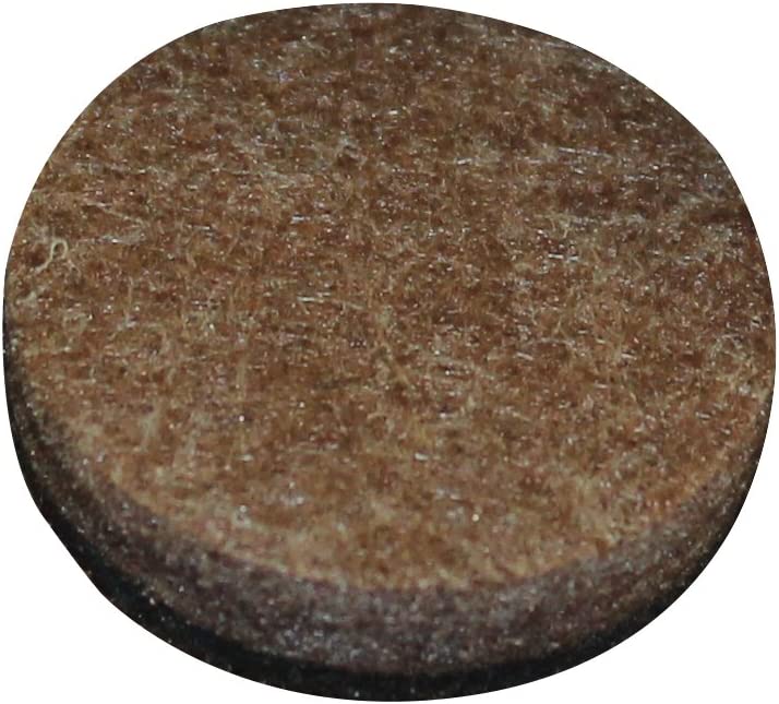 (50 Pack) 1" Round Self-Stick Furniture Felt Pads Pack for Hardwood & Laminate Flooring Protection I Heavy Duty Pads Prevents Furniture Scratches l Eco-Friendly Brown Linen Furniture Feet Pads