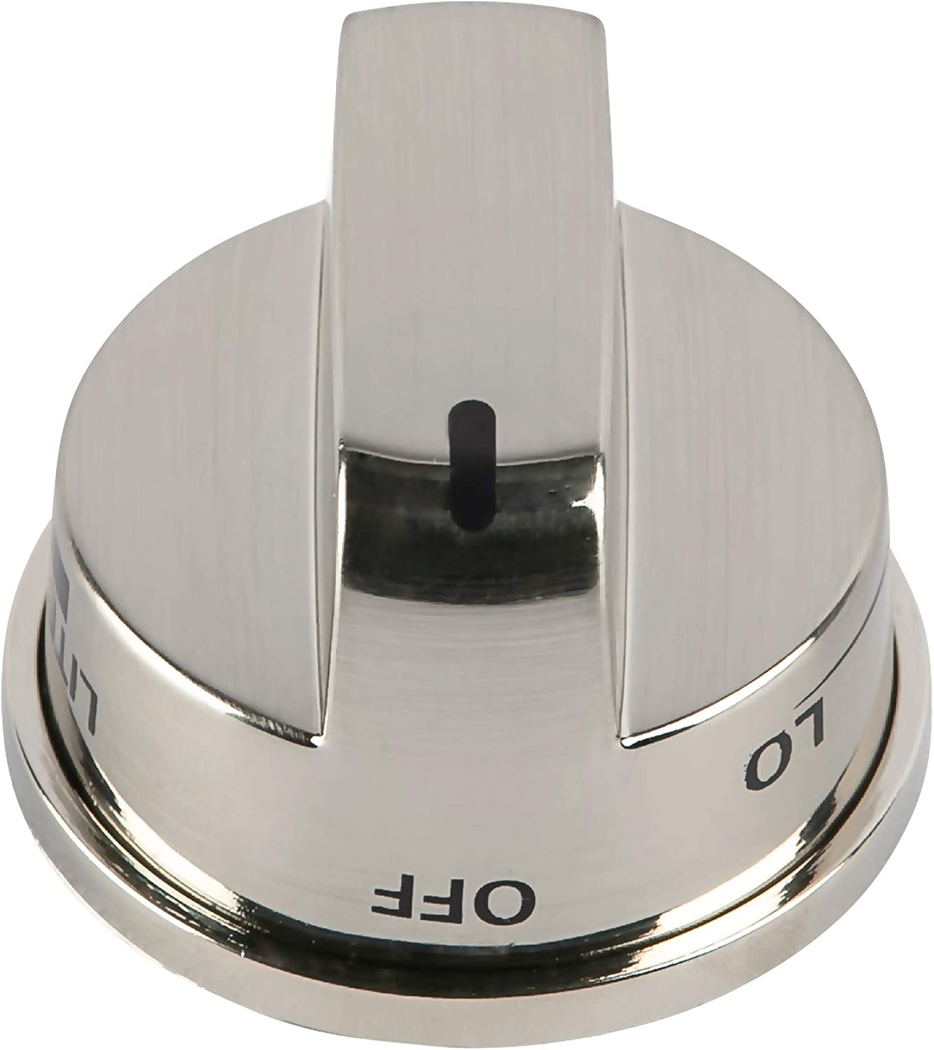 4 x EBZ37189611 Burner Range Control Knob Kit Stainless Steel Compatible with LG Gas Range, Stove