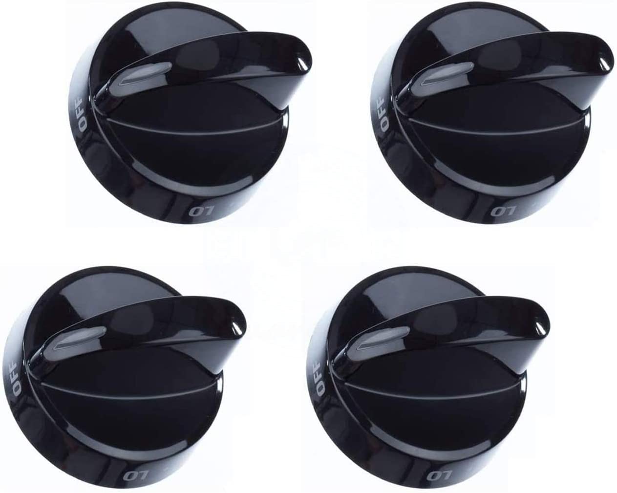 4 x 316442513 Surface Burner Knob Compatible with Frigidaire, Kenmore, Sears Range Oven