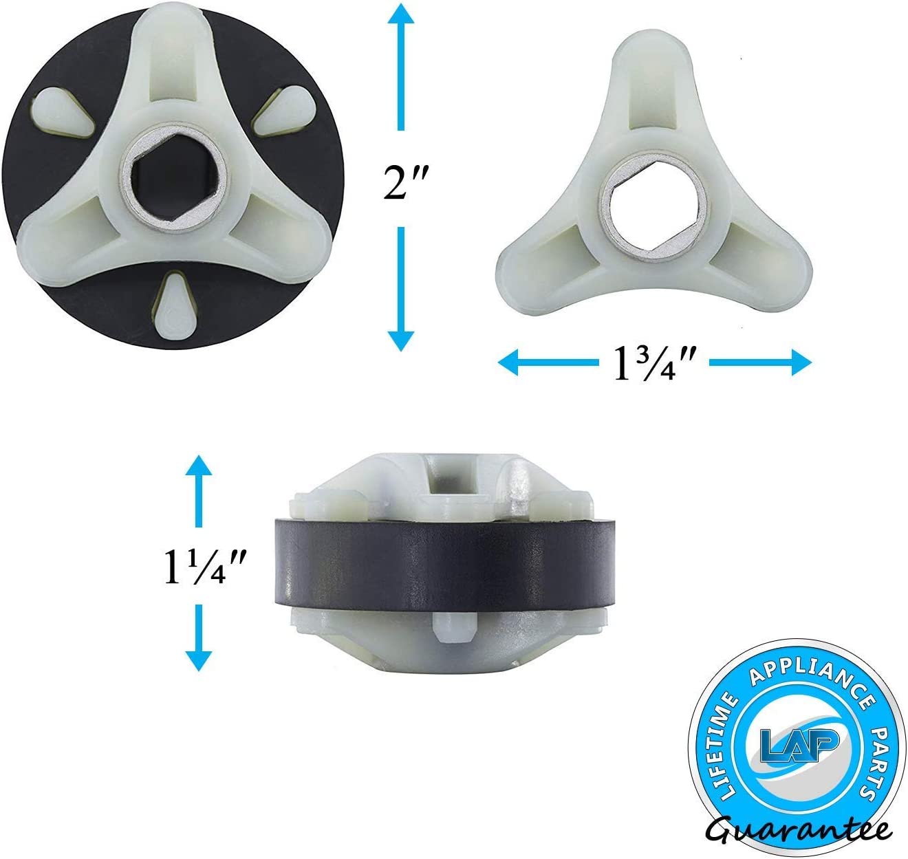 Ultra Durable & Upgraded 285753A Motor Coupling Kit Compatible with Whirlpool & Kenmore Washer