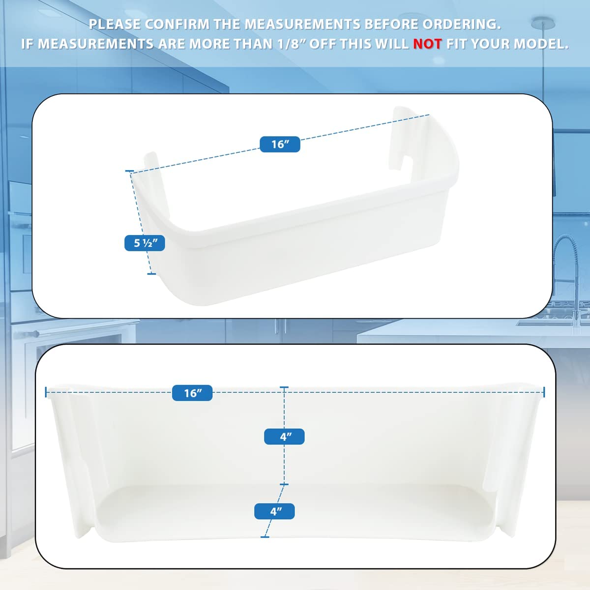 240356402 & 240323001 Refrigerator Door Shelf Replacement Bin Compatible with Frigidaire Replacement Parts, Refrigerator Shelf