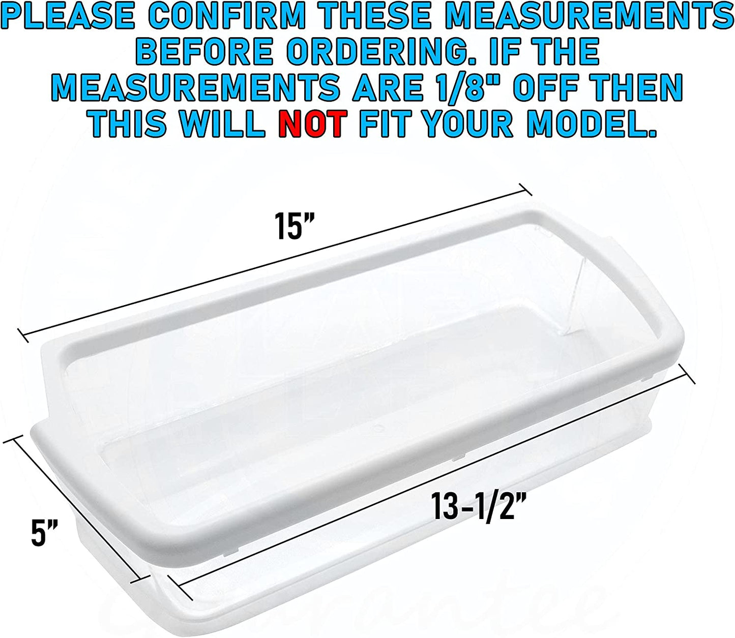 3 x Ultra Durable W10321304 Door Shelf Bin Compatible with Whirlpool Refrigerator - WPW10321304