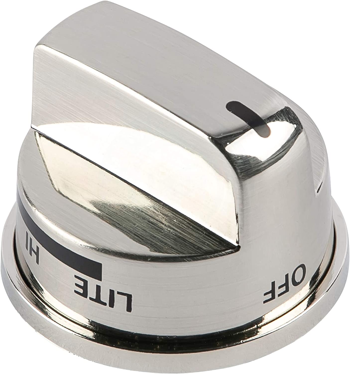 4 x EBZ37189611 Burner Range Control Knob Kit Stainless Steel Compatible with LG Gas Range, Stove