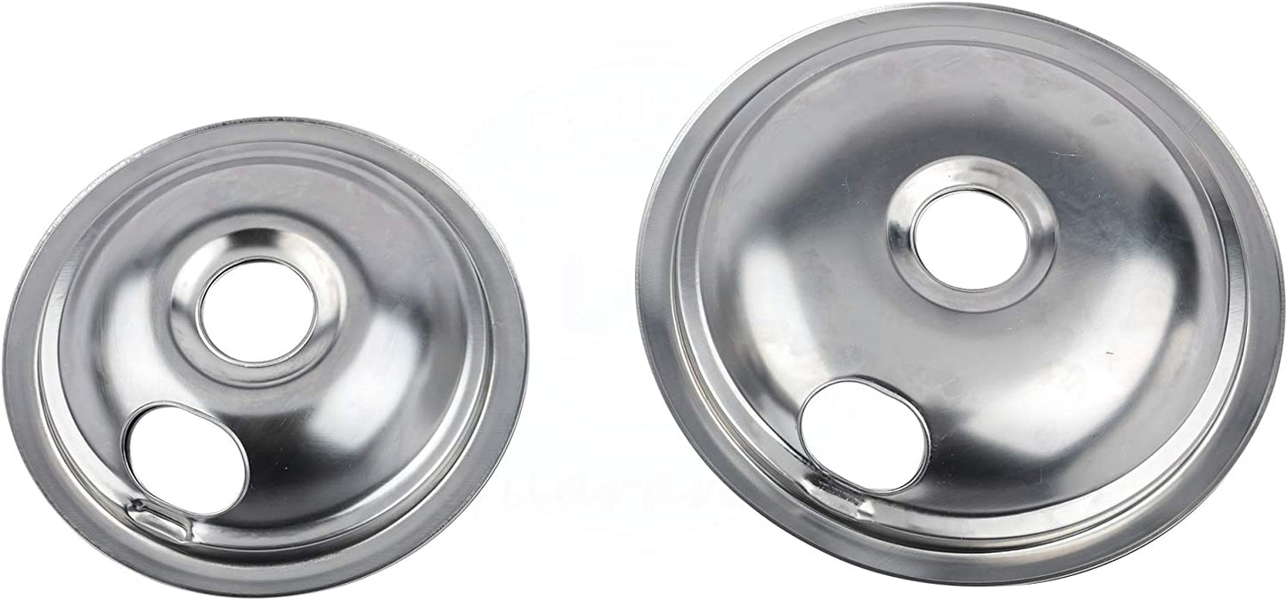 Lifetime Appliance 316048413 & 316048414 Drip Pan Set (2x 6" + 2x 8") Compatible with Frigidaire Range Oven