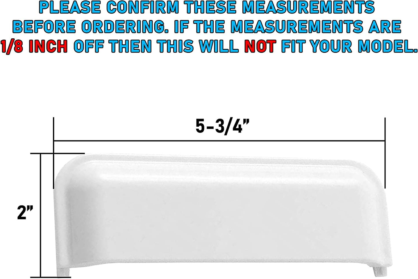 Lifetime Appliance W10861225 Door Handle Compatible with Whirlpool Dryer - 1 Year Warranty