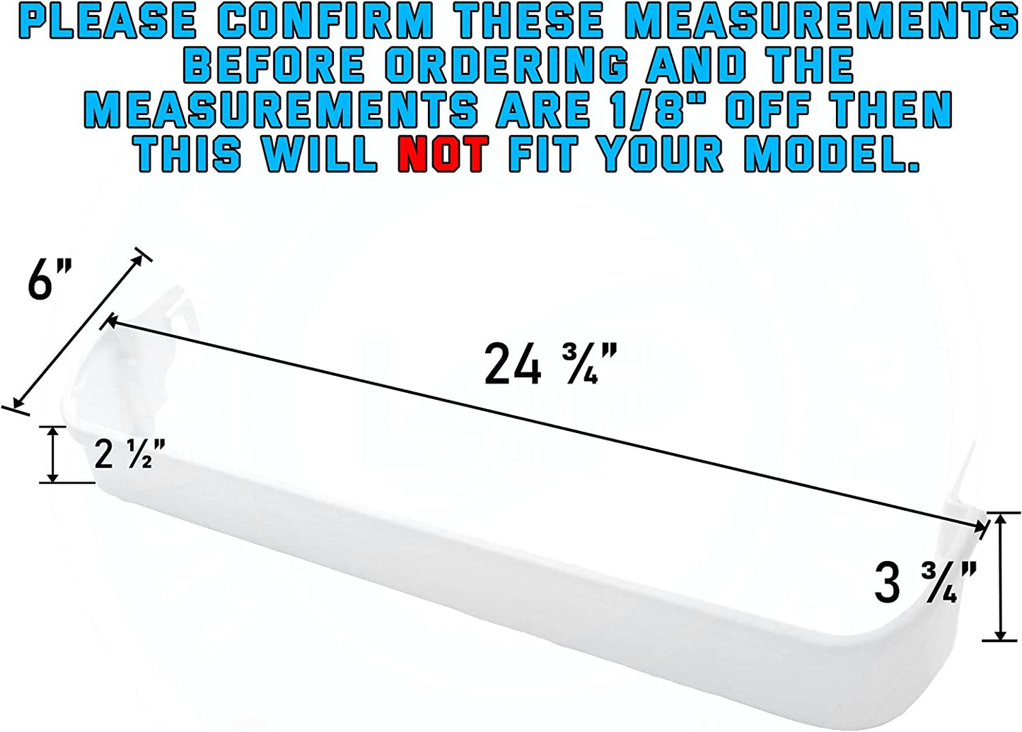 240338001 Door Bin Shelf Rack Compatible with Frigidaire or Kenmore Refrigerator