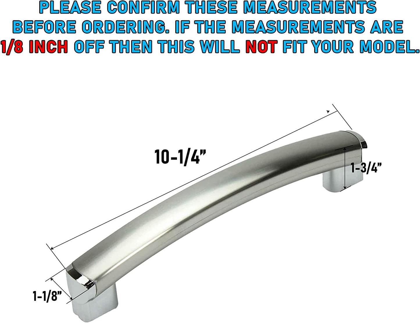 WB15X10278 Microwave Oven Door Handle Compatible with General Electric (GE) Microwave