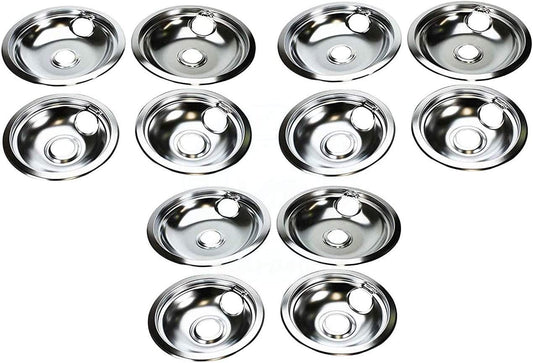 Lifetime Appliance 316048413 & 316048414 Drip Pan Set (2x 6" + 2x 8") Compatible with Frigidaire Range Oven