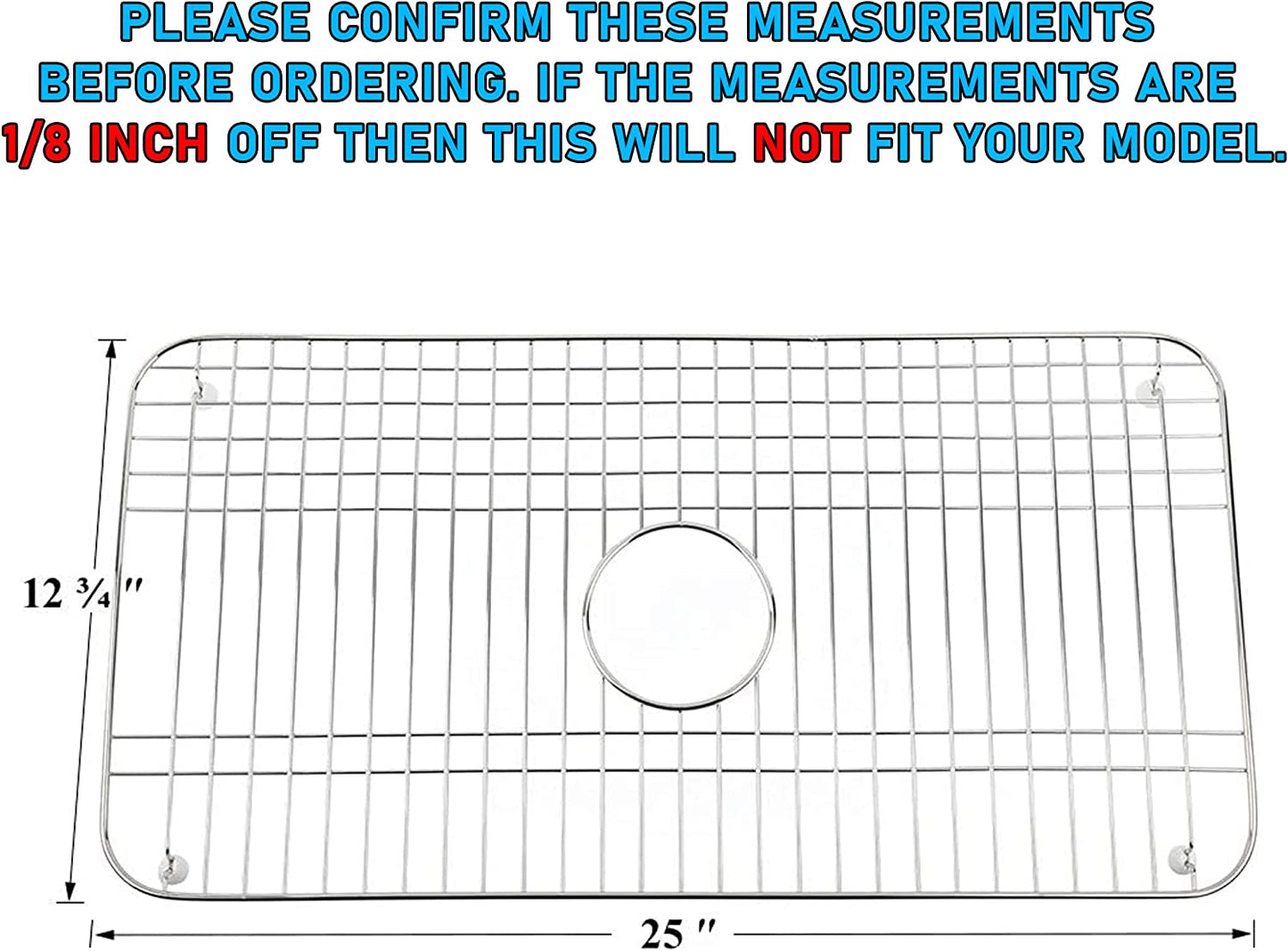 Lifetime Appliance K-6517-ST Bottom Basin Stainless Steel Rack Compatible with Kohler Bakersfield Sink - Upgraded