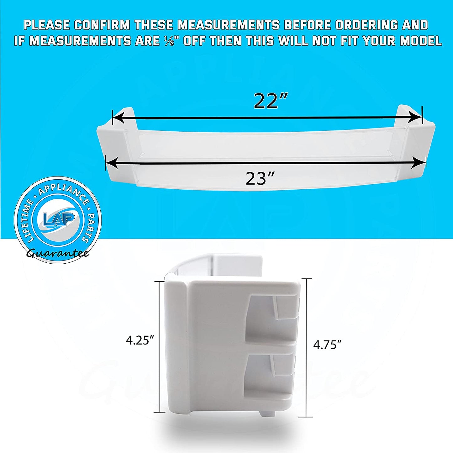 Lifetime Appliance WR71X25602 Door Shelf Bin Rack Compatible with GE Refrigerator