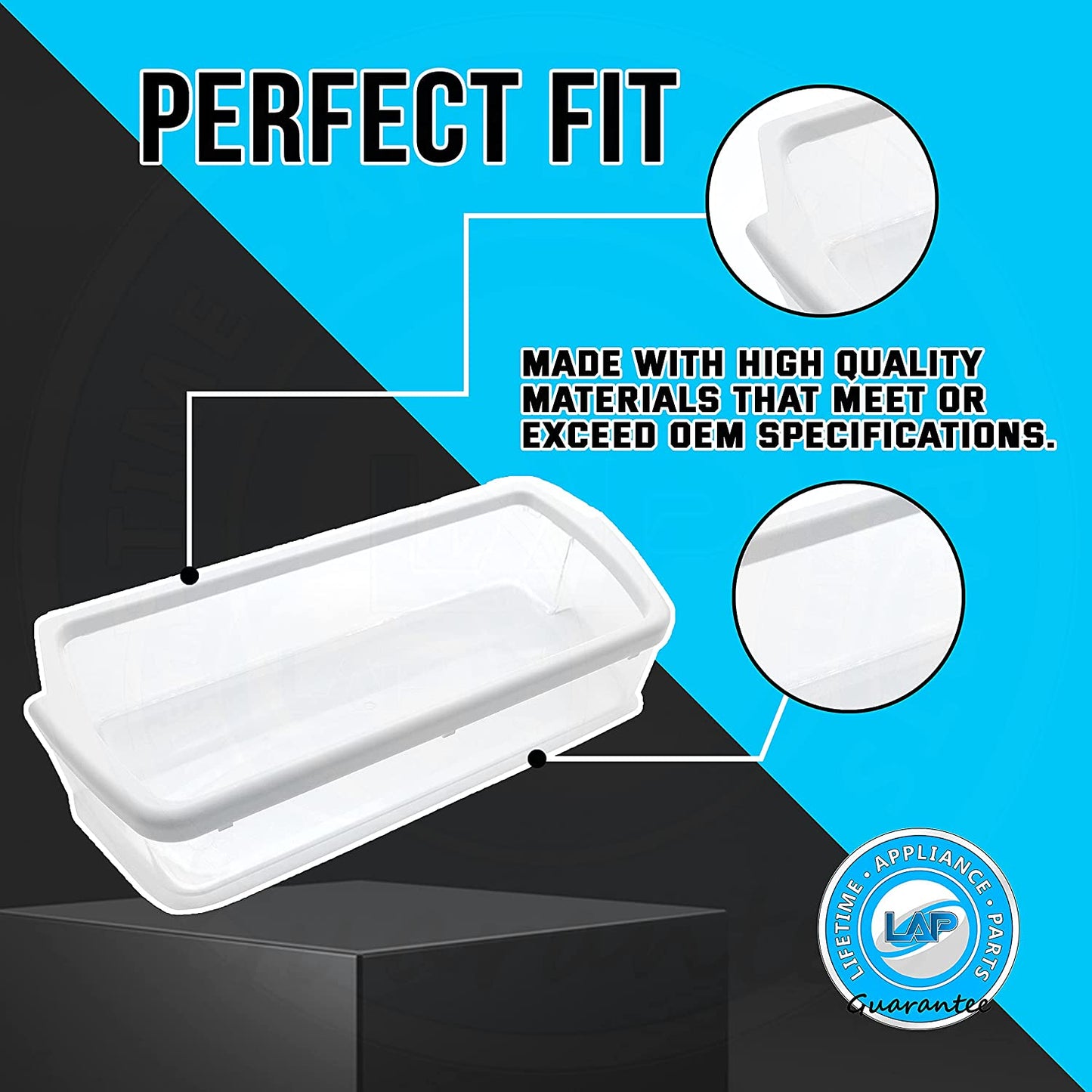 3 x Ultra Durable W10321304 Door Shelf Bin Compatible with Whirlpool Refrigerator - WPW10321304