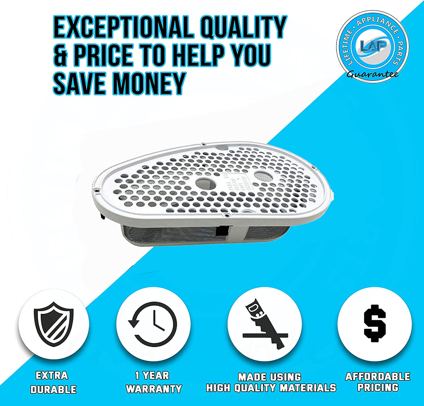 Lifetime Appliance W10828351 Lint Filter Case Cover Compatible with Whirlpool Dryer