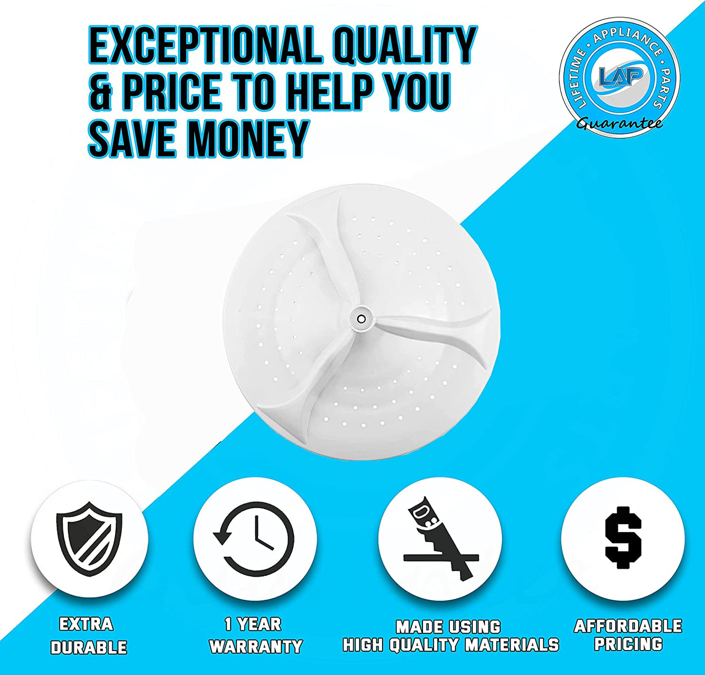 W10752283 Washplate Compatible with Whirlpool Washer