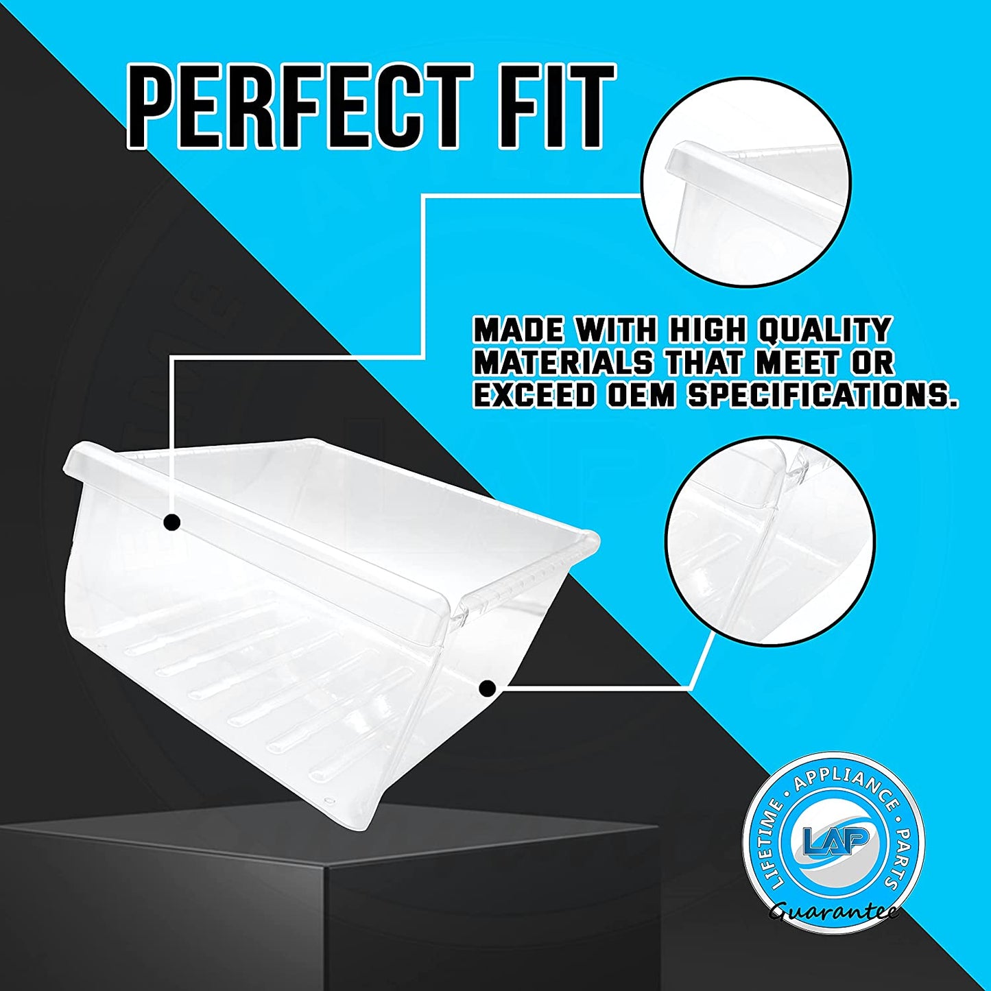 DA97-08693B Meat Pan Crisper Bin Compatible with Frigidaire Refrigerator