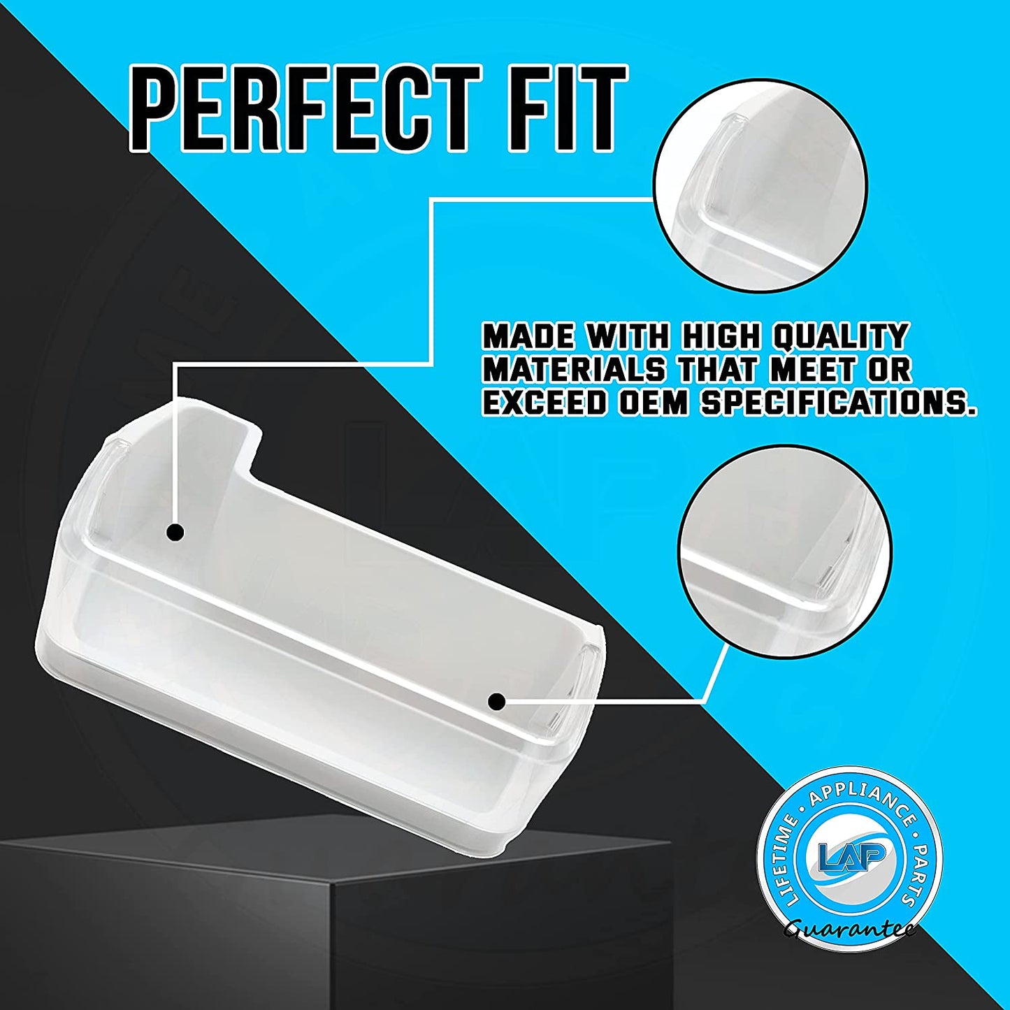Lifetime Appliance DA97-08400A Left Door Shelf Basket Bottom Bin Compatible with Samsung Refrigerator - DA97-08400C