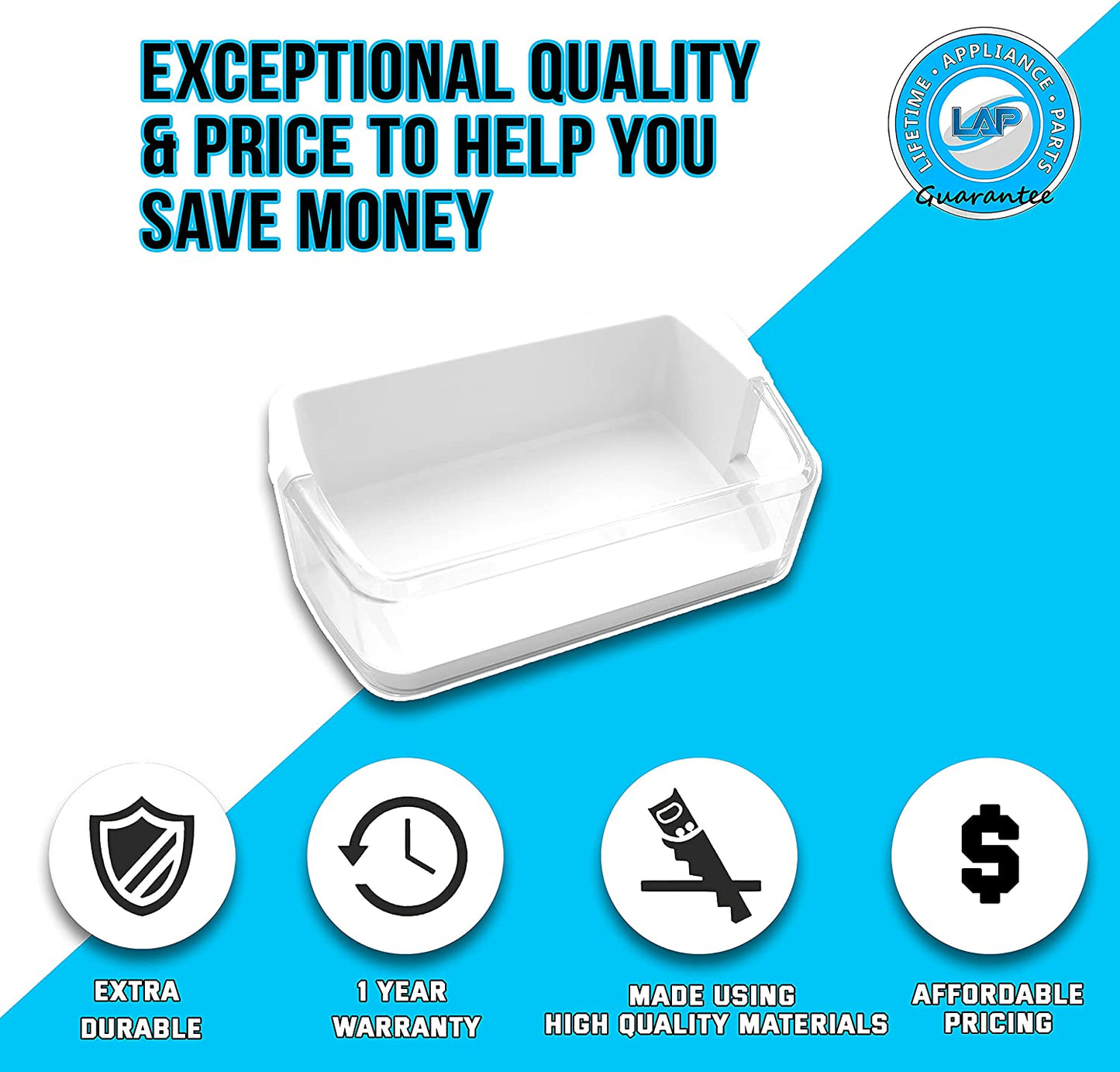 Lifetime Appliance DA97-06419C Door Shelf Basket Bin (Right) Compatible with Samsung Refrigerator - DA63-04314