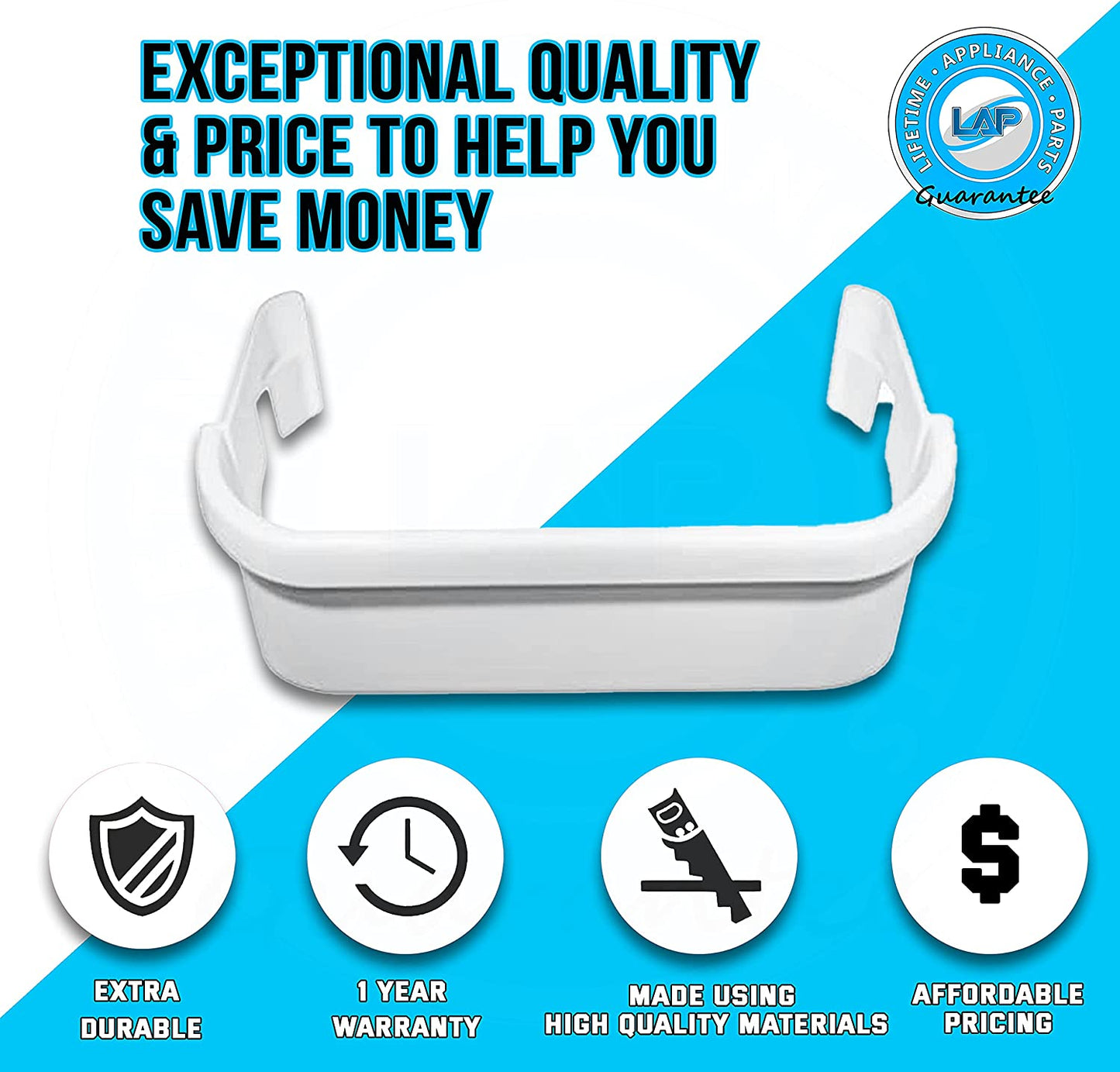 240351601 Door Shelf Compatible with Frigidaire Freezer - AP2115974