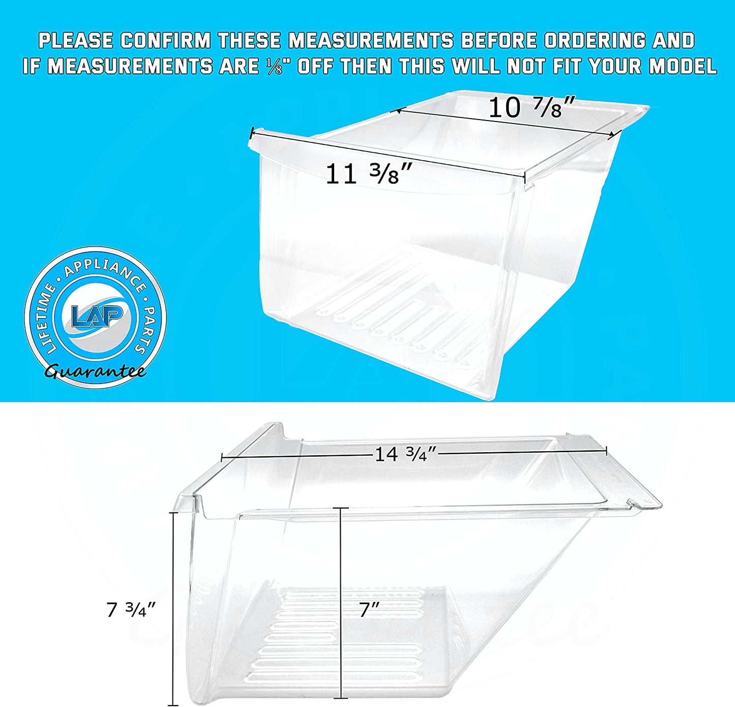 240364503 Meat Pan Crisper Bin Compatible with Frigidaire Refrigerator