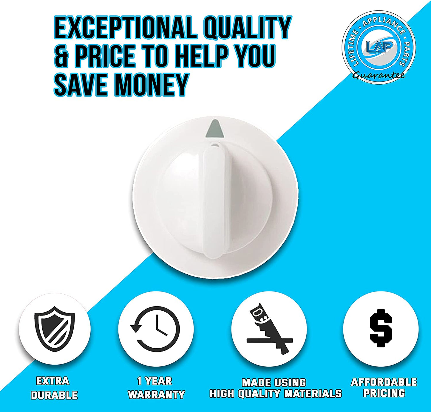 WE1M652 Timer Knob Compatible with General Electric Dryer