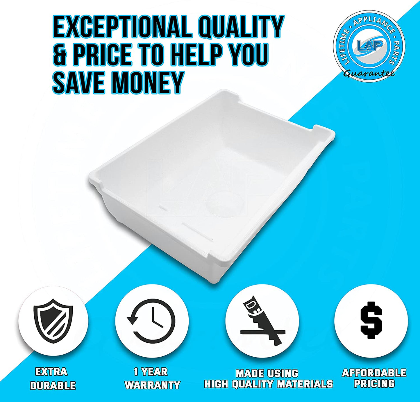 Lifetime Appliance DA61-05300A Ice Cube Container Bucket Tray Compatible with Samsung Refrigerator