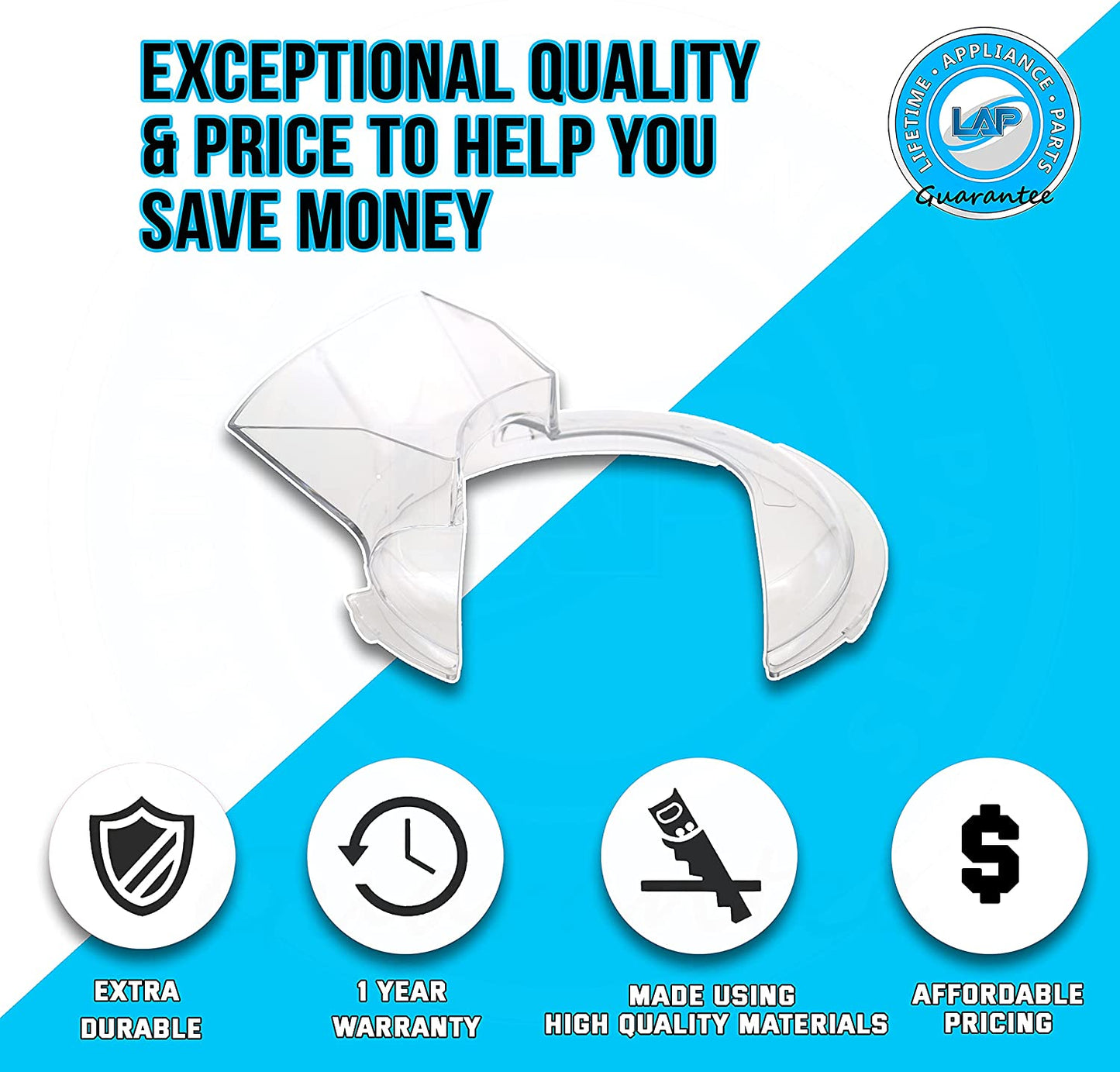 W10616906 Pouring Shield Compatible with KitchenAid Mixer - KN1PS