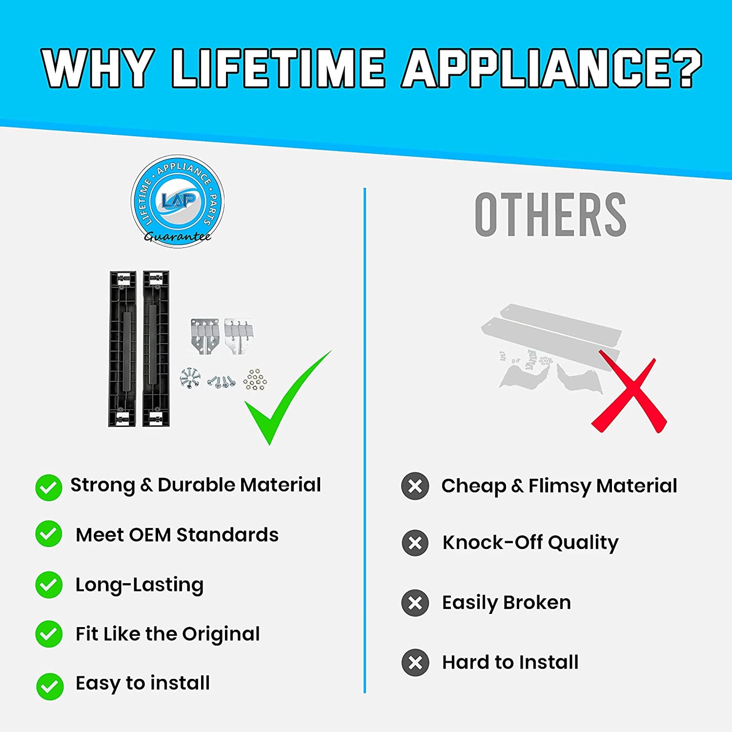 SKK-8K, SKK8K Stacking Kit Compatible with Samsung Washer & Dryer - 27" Front Load Laundry