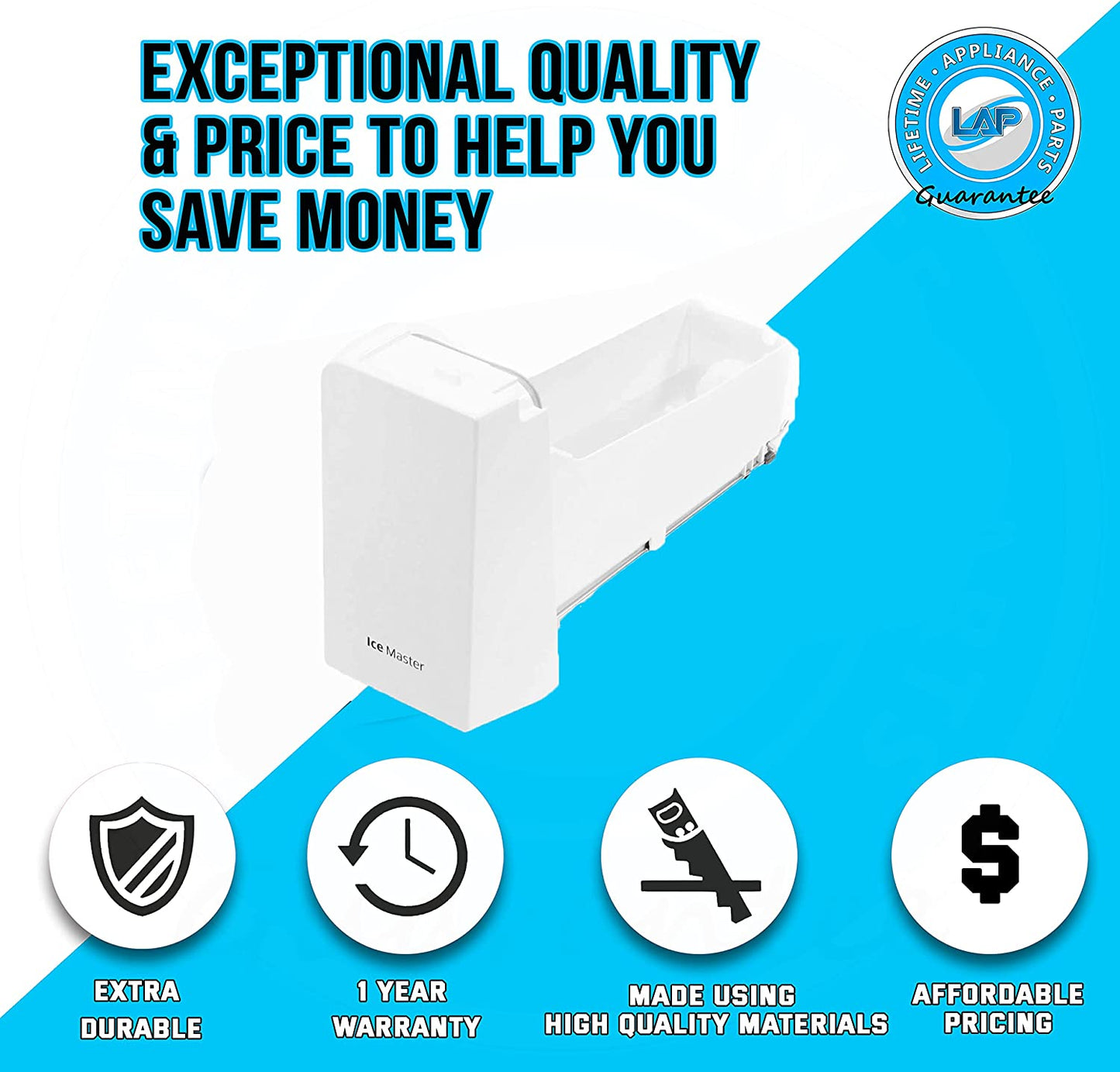 DA97-14474C Ice Container Bucket Tray Assembly Compatible with Samsung Refrigerator - DA97-14474A