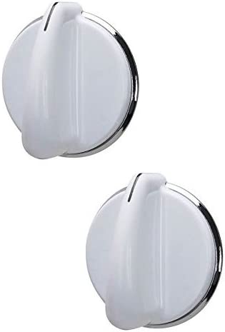 Lifetime Appliance 2 x WE01X20378 Control Knob Compatible with General Electric Dryer (White)
