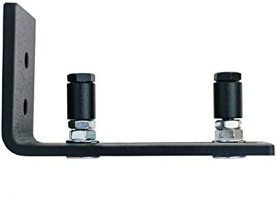Adjustable Channel Wall Mount Floor Guide Roller Compatible with Barn Door Hardware | Sliding Mounting Bracket | Includes 2 Adjustable Roller Screws