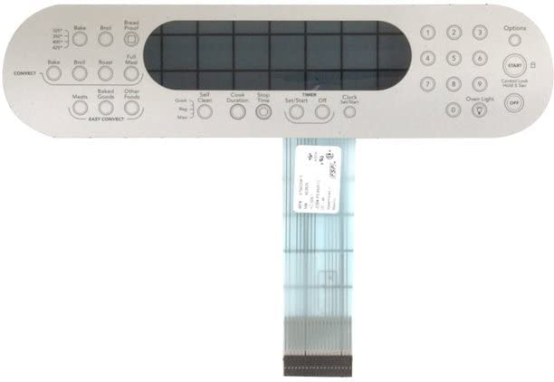 Lifetime Appliance 9756559ES Membrane Switch Touchpad with Metal Backplate Compatible with Whirlpool and KitchenAid Range Oven - WP9756559ES