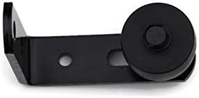 Adjustable Black Bottom Guide Roller Compatible with Barn Door Hardware - Heavy Duty - 3.5" x 4.5" x 1.25"