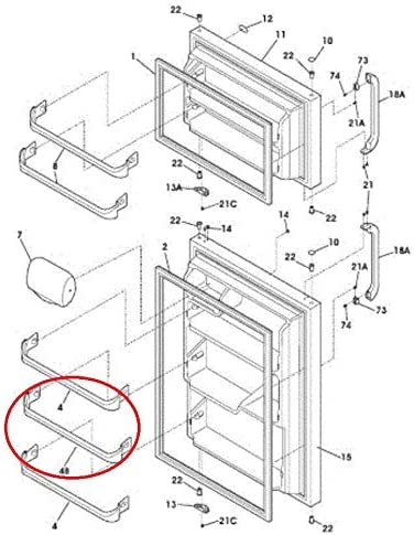 240535201 Door Bar Rack Compatible with Frigidaire or Kenmore Refrigerator