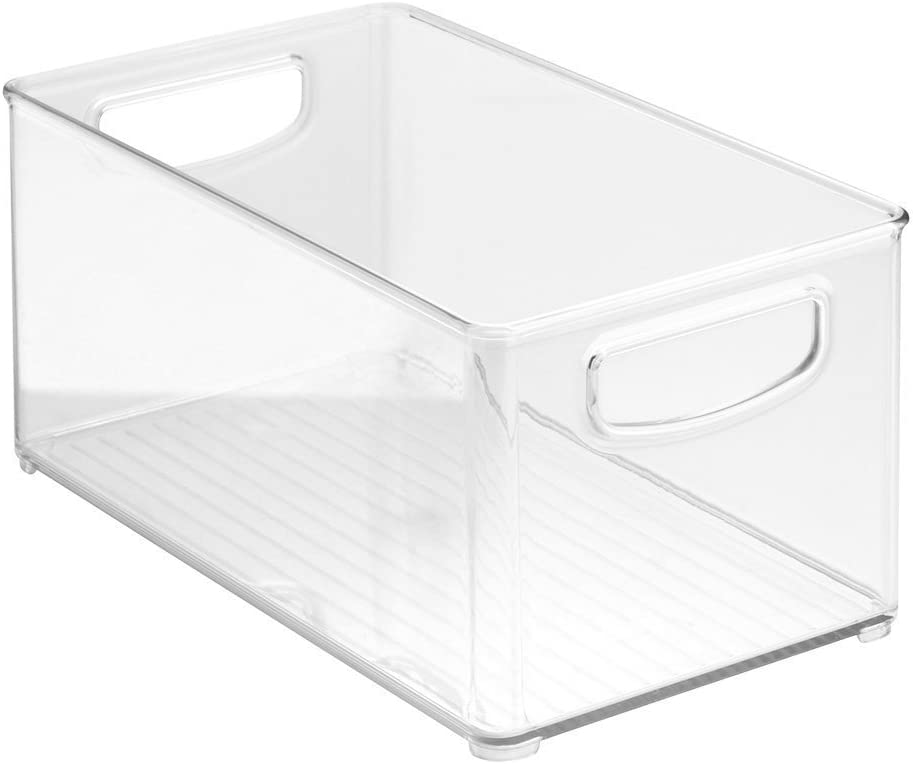 Lifetime Appliance Parts Clear Organizer Storage Bin with Handle Compatible with Kitchen I Best Compatible with Refrigerators, Cabinets & Food Pantry - 10" x 5" x 6"