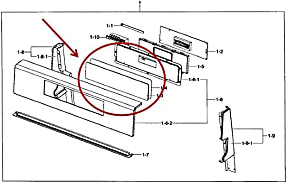 DG34-00018A Membrane Switch Touchpad Compatible with Samsung Oven