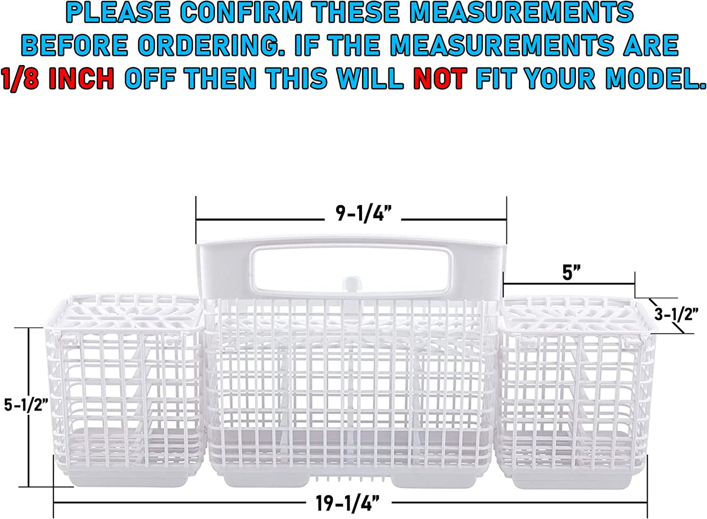 W10807920 Silverware Basket Compatible with Whirlpool, Kenmore Dishwasher - 8562080, WP8562080, 8562086