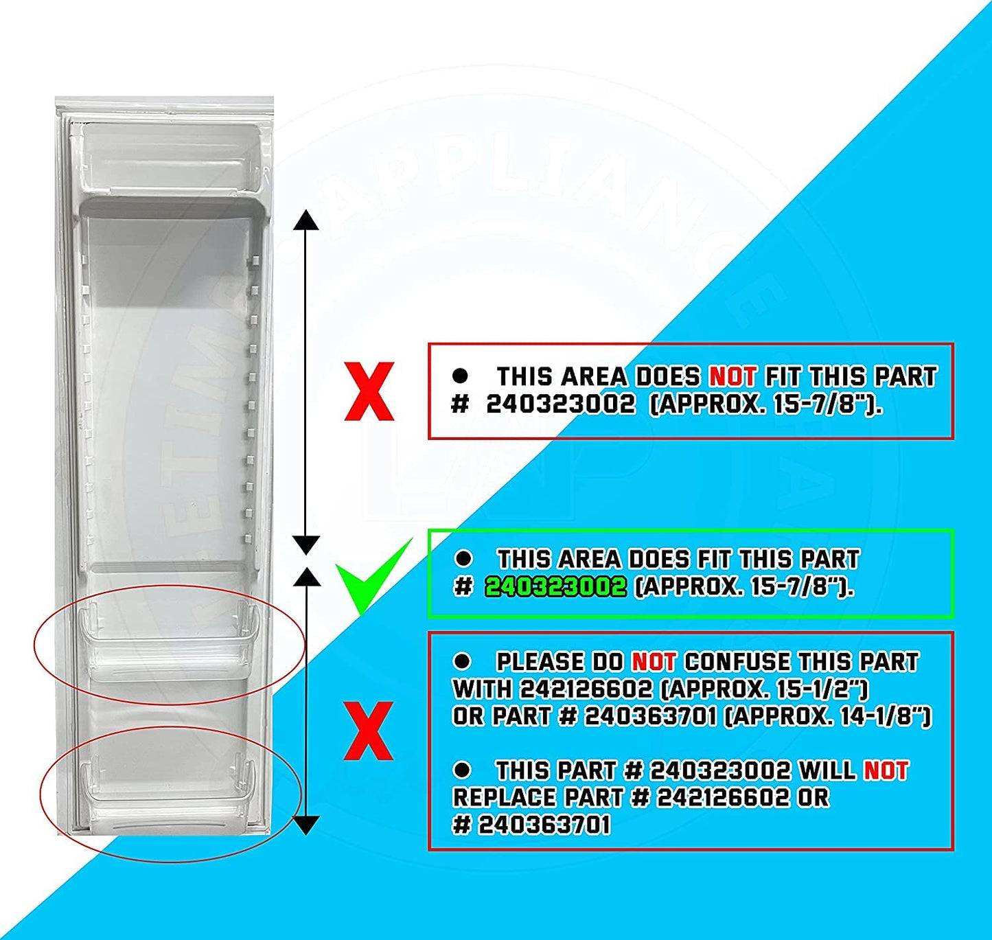 240323002 Door Bin Shelf Compatible with Frigidaire or Electrolux Refrigerator